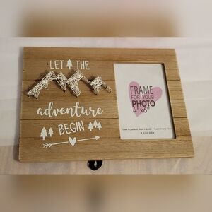 Adventure Photo Frame - Brown and White